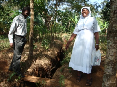 Sr Mary John is delighted not to have to carry buckets here any longer